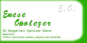 emese opolczer business card